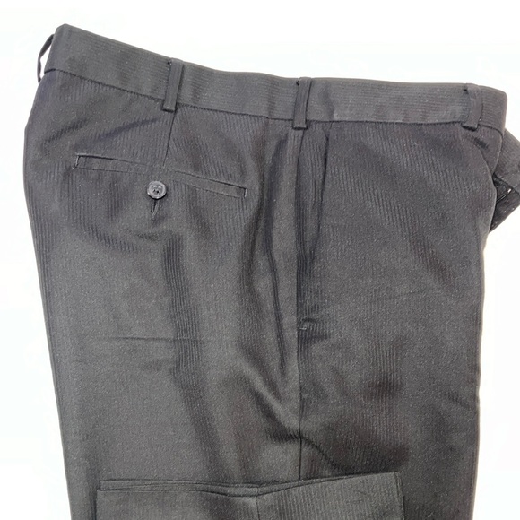 Perry Ellis Men's Black Pants pleated - Picture 5 of 16